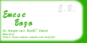 emese bozo business card